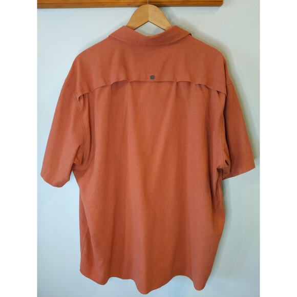 Orvis Hemp Performance Blend Active Fit Shirt Clay Terracotta XXL Vented - Picture 2 of 7